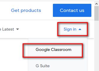 Đăng nhập Google classroom